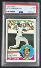 RICKEY HENDERSON PSA 8 1983 TOPPS #180 ATHLETICS 3957
