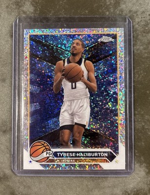 2023-24 TOPPS CHROME Tyrese Haliburton Speckle Refractor /299 Pacers 🔥🔥