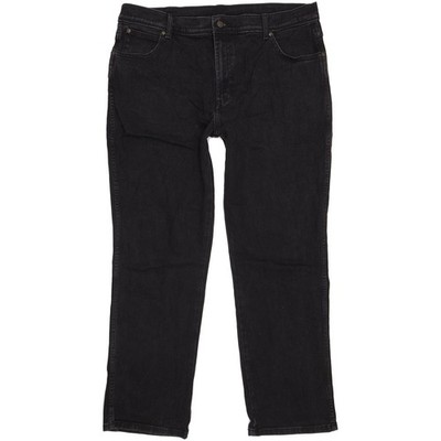 Wrangler Durable Quality  Herren Schwarz Straight Stretch Jeans W40 L31 (108160)