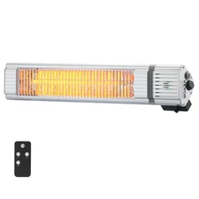 1500W Waterproof Electric Infrared Patio Space Heater Wall Mounted w/Remote