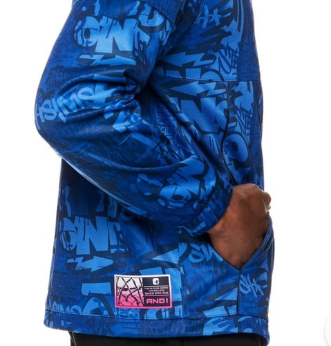 AND1 Jump Shot Graffiti Jacket Size 2x XXL Zip Up With Hood - Picture 3 of 11