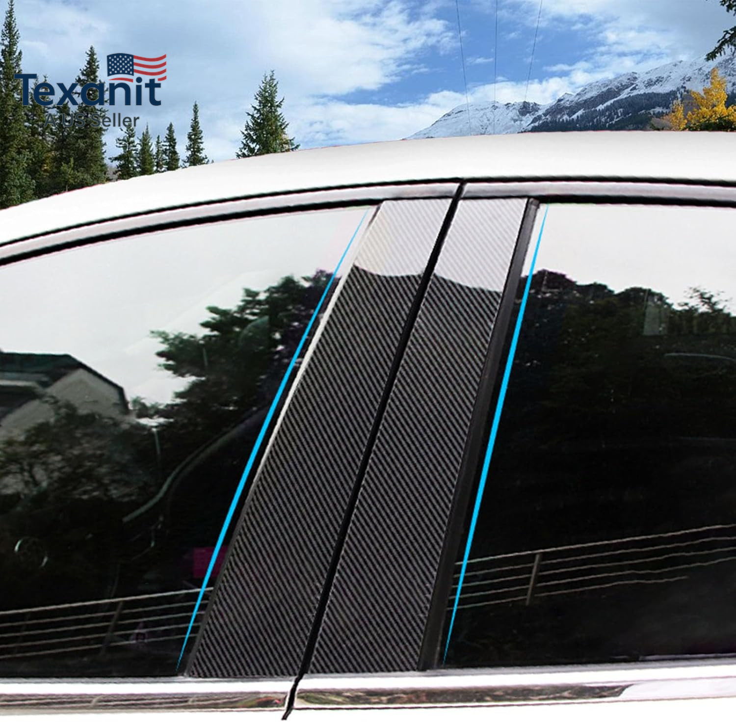 B Pillar Trim Fit for Jeep Compass 2021 2020 2019 2018 2017 Car Door Window Pill