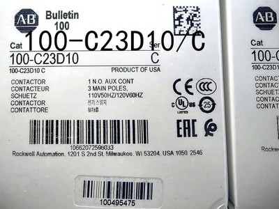2025 New Allen-Bradley 100-C23D10 Ser C 100C23D10 Contactor 23A 120V Orginal