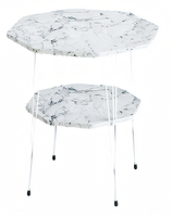 Eleganter WeißEr Beistelltisch Aus Metall Im Modernen Design