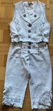 Leinen Hose, Corsage, Weste von Solo, beige/naturf.,Gr. 42
