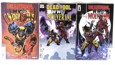 DEADPOOL & WOLVERINE WWIII (3) comic SET #1 2 3 Marvel 1st print