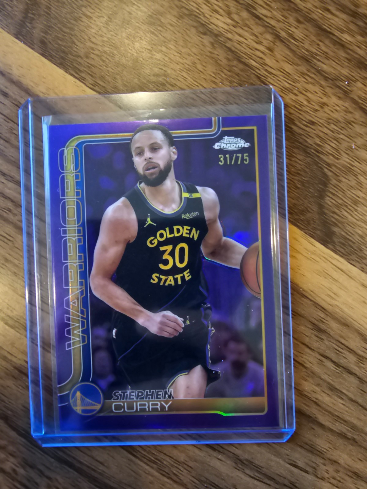 2025/26 Topps Chrome Basketball Stephen Curry Purple Refractor 31/75 #201 SP