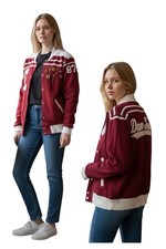 VTG 90s Cheerleader Letterman "Carole" Varsity Jacket Y2K Pins Patches AS IS Med
