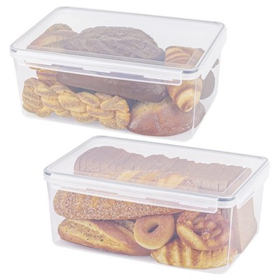 Bread Box 2 Pack Large Airtight Kitchen Storage Container 11.6 Qt Tiawudi Bakery