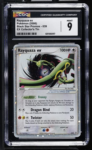 CGC 9 MINT Rayquaza EX 039 Black Star Promos Holo Swirl Pokemon Card