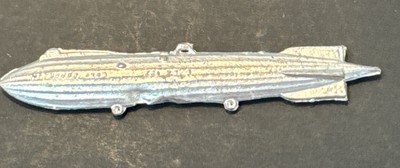 Lead Miniature Graf Zeppelin Blimp Airship Semi-Flat vintage