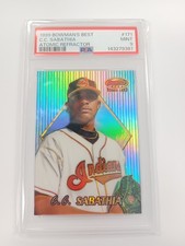 1999 Topps Bowmans Best CC Sabathia Atomic Refractor #ed 18/100 #171 PSA 9 MINT