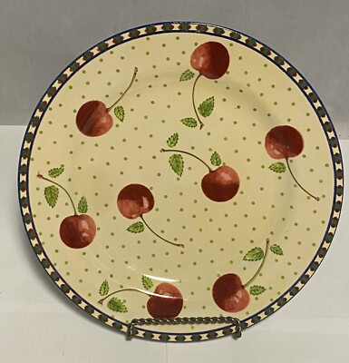 Noble Excellence CHERRIES JUBILEE Salad Dessert Plate - Multiple Available