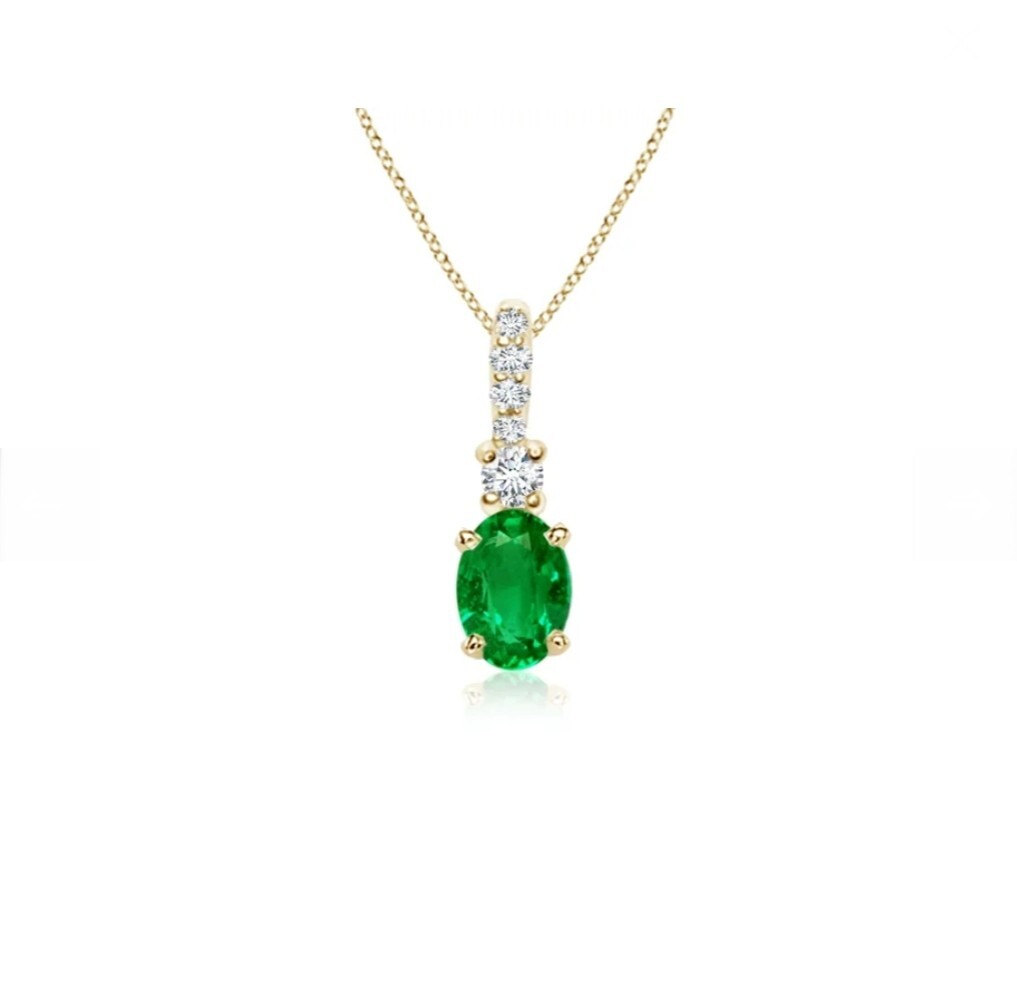 Amazing Green Emerald Pendant, Beautiful Green Emerald Pendant For Women