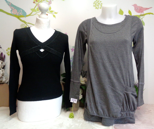 Lot De 2 Vêtements Occasion Femme : Pull SHK Et Haut H&M - Taille 38 - Occasion Très Bon état