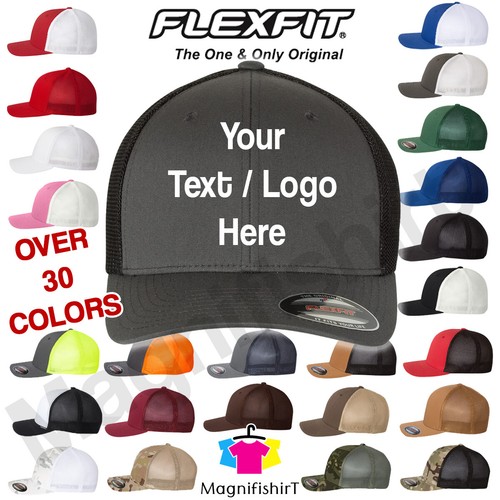 Personalized Flexfit Trucker Hat Classic Original 6511 Customized Baseball Cap - Picture 1 of 41