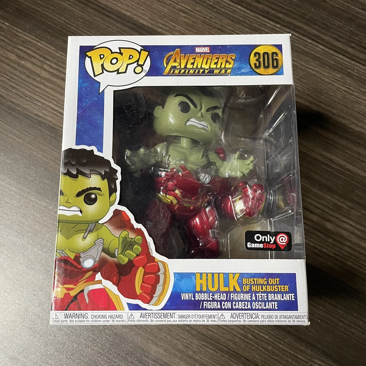 Funko Pop! Marvel Avengers Infinity War Hulk Busting Out of Hulkbuster #306  BNIB