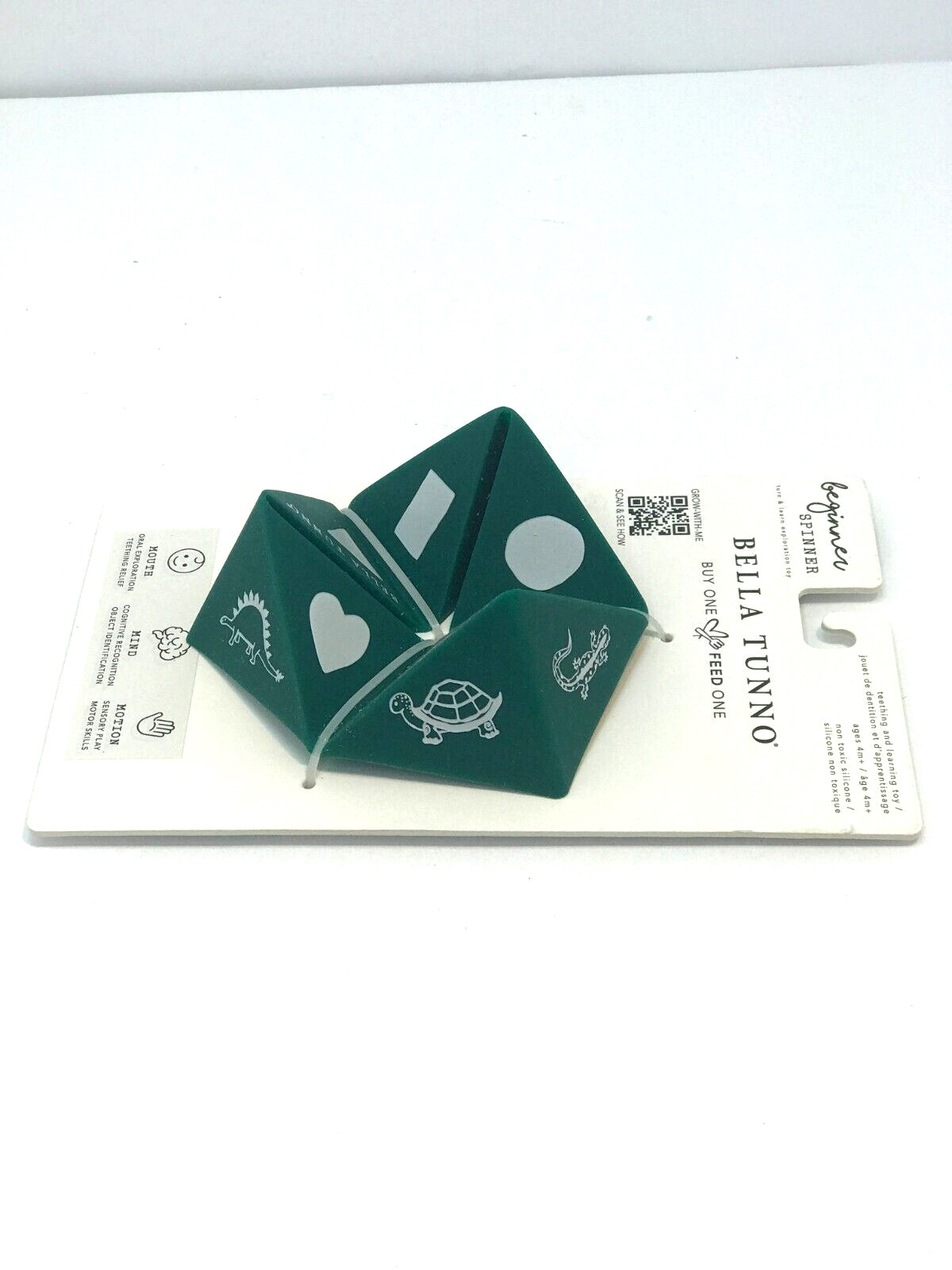 Tunno Tots Origami Teething Learning Folding Moving Toy Gray White Baby Game NEW