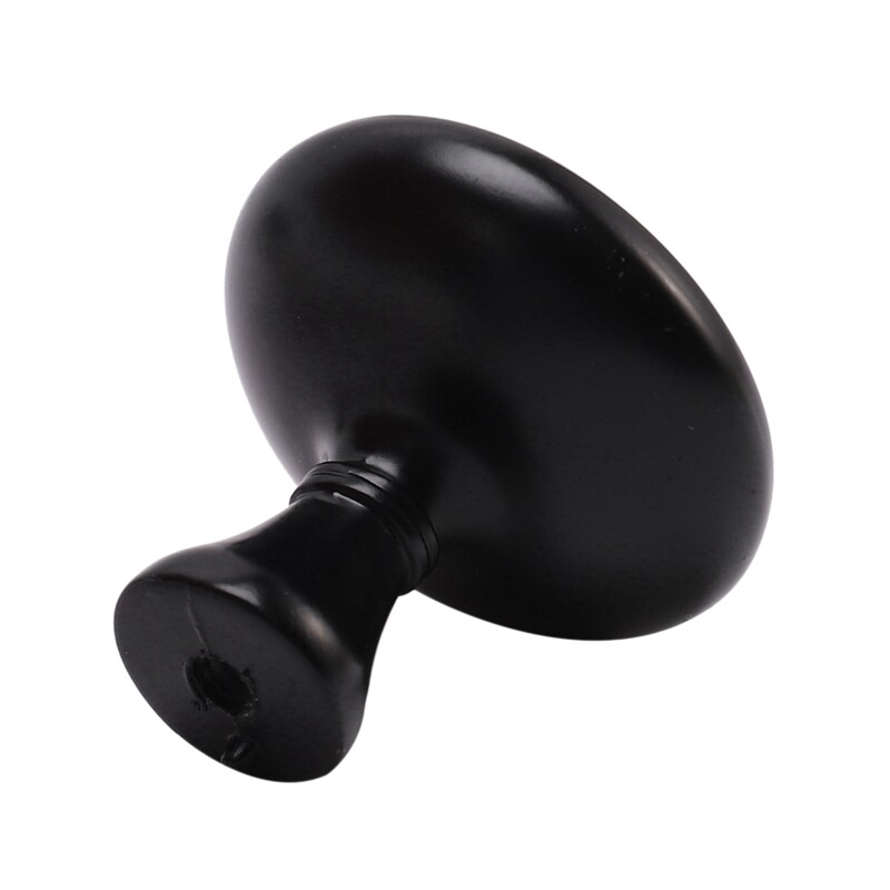 10Pcs/Set Black Zinc Alloy Round Kitchen Knob Door Drawer