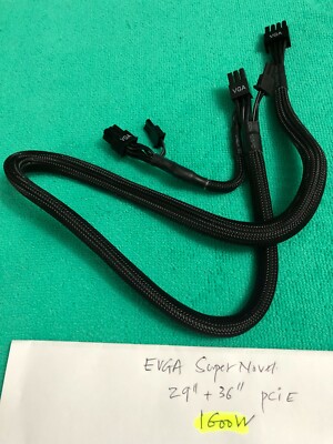 EVGA SuperNOVA  8 PIN TO 2X 8 pin  PCIE VGA Power Supply Cable, BRAIDED,ORIGINAL