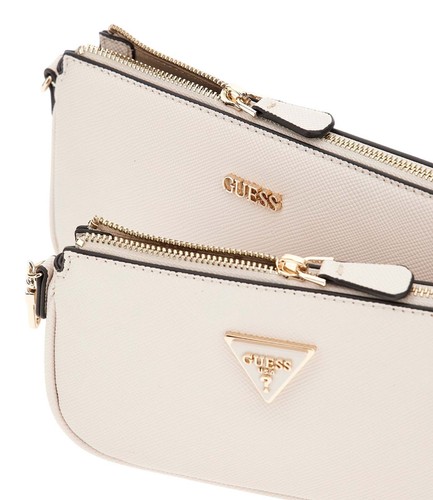 GUESS bolso bandolera Noelle Double Pouch Crossbody Bone - 第 4/4 張圖片