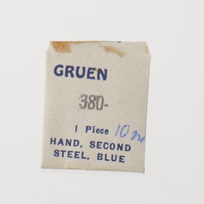 NOS Gruen 380 Blue Steel Seconds Watch 10mm Hand M361 Watchmakers (C6D13)