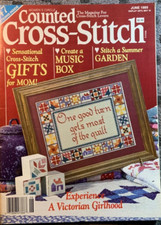 Counted Cross-Stitch Magazine. June 1989. 47 Cross Stitch Patterns