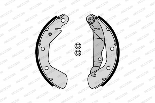 Ferodo Bremsbackensatz Bremsbacken Hinten FüR Opel Corsa C F08 F68 W5L-image