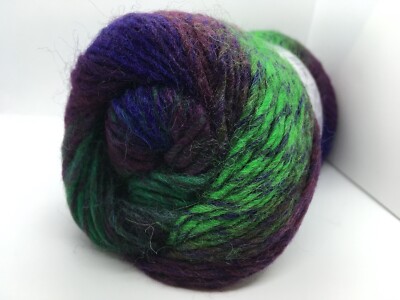 Purples Greens Regina Lana Yarn - Ice 42764 Striping Worsted Wool Dralon 100gr