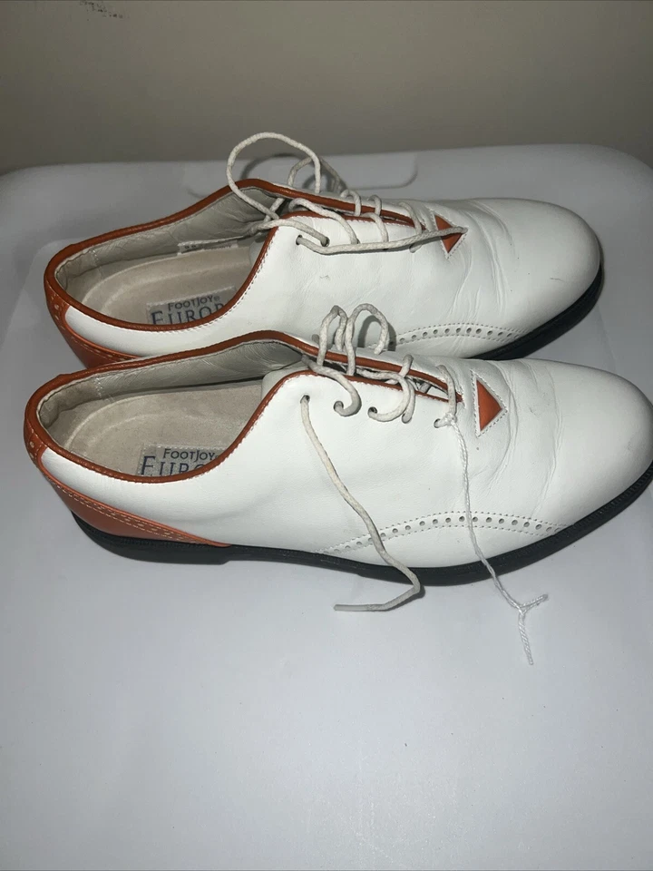 Zapato de golf Footjoy Europa para mujer talla 6 1/2 naranja medio Foto 2 de 4