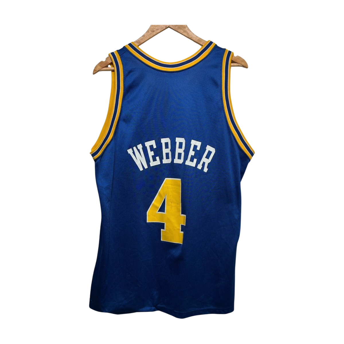 チャンピオン ウォリアーズ ユニフォーム Vintage 90s NBA Golden State Warriors Champion Blue Jersey Sz 44/L
