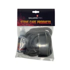 9mm Soft Stove Door Glass Rope Seal Kit Black 9MM x 2M with 50ml Glue, End Tape