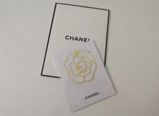 CHANEL VIP Gift Camellia Metal Gold Bookmark Bookplate,CHANEL Bookmark
