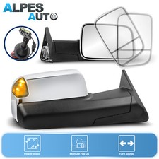 2pcs Chrome Power Glass Tow Mirrors For 1994-1997 Dodge Ram 1500 2500 3500 Lhrh 2pcs Chrome Power Glass Tow Mirrors For 1994-1997 Dodge Ram 1500 2500 3500 Lhrh