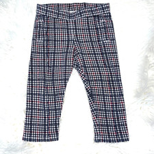 Janie and Jack Plaid Pants size 18-24 M Blue Red White