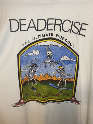 Vintage 80s Grateful Dead Deadercise Size XL 23x27 Shirt RARE | eBay