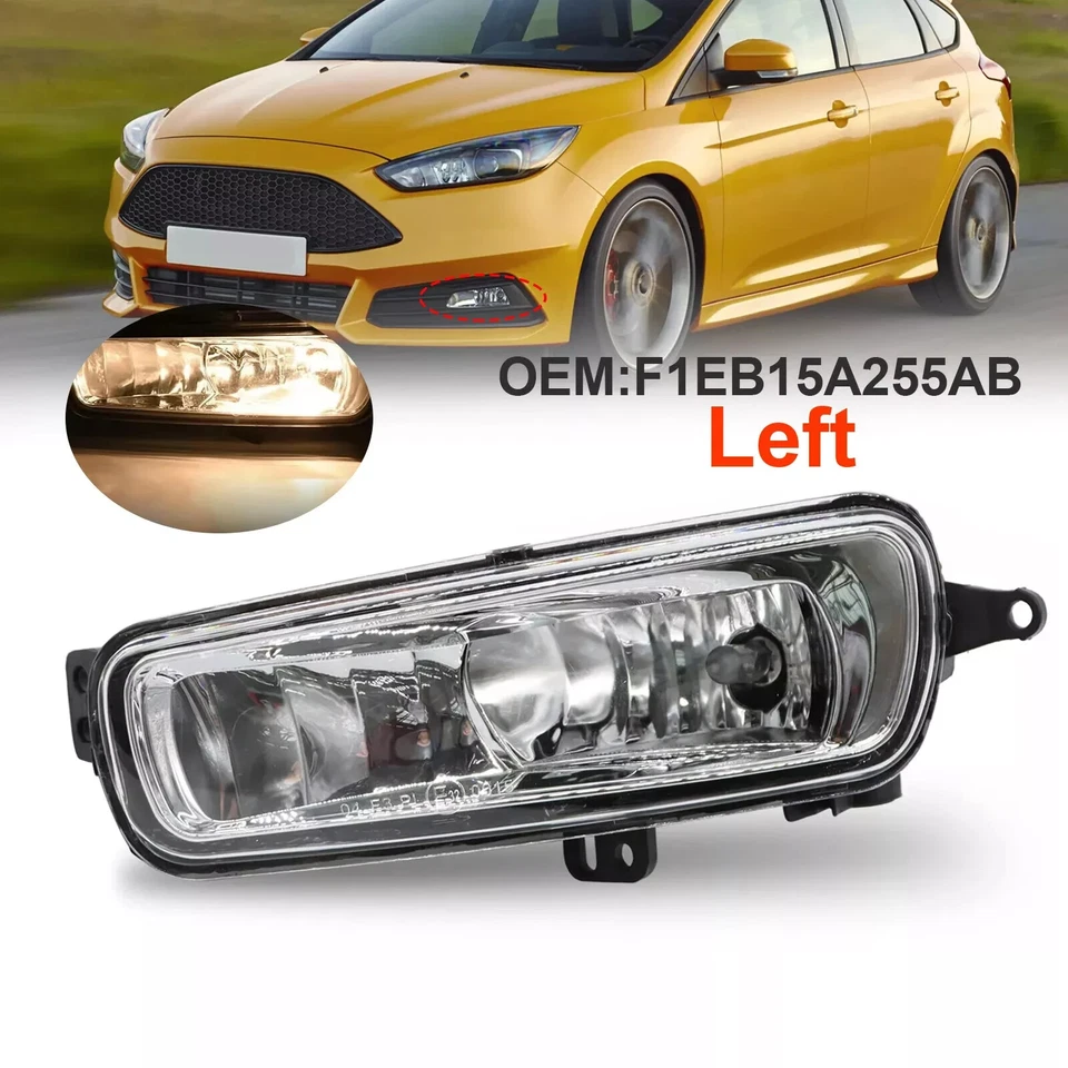 Fit Ford Focus MK3 2014-2018 Left Side Front Bumper Fog Light Lamp With Bulb New - Image 3 of 4