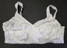 Vintage Sears Bullet Bra Size 38D Soft Cups Wire Free Full Coverage White 56426