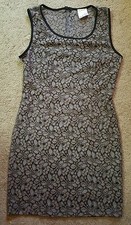 Jella Couture Women's Lace dress, Gray, Sz. Medium