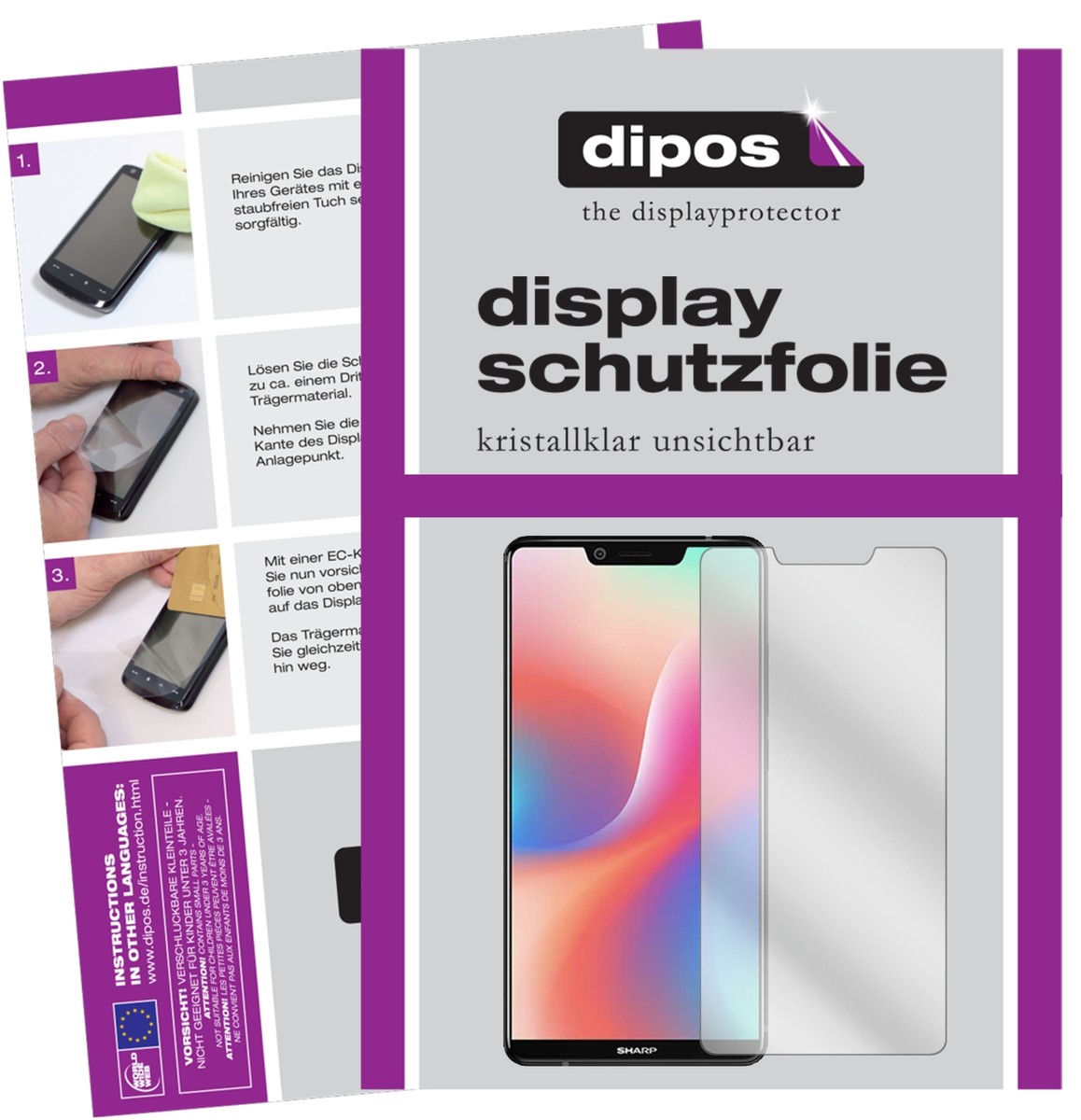 dipos I 6X Pellicola Protettiva Compatibile con Sharp Aquos R