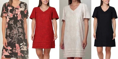 Nicole Miller Ladies' Linen Blend Dress Tiered Hem S-XXL NEW!