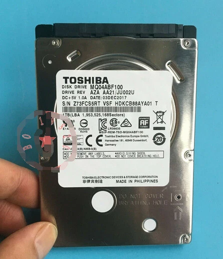 For Toshiba MQ04ABF100 1TB 5400RPM 128MB Cache 2.5'' SATA Internal Hard Drive - Image 2 of 3