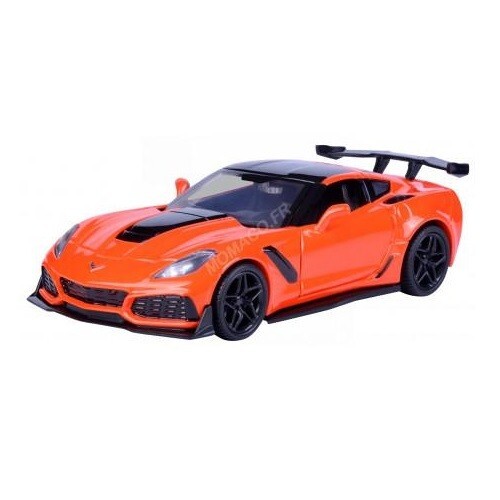 Chevrolet Corvette C7 ZR1 2019 orange métallisé voiture miniature 1/24 Motormax 79356