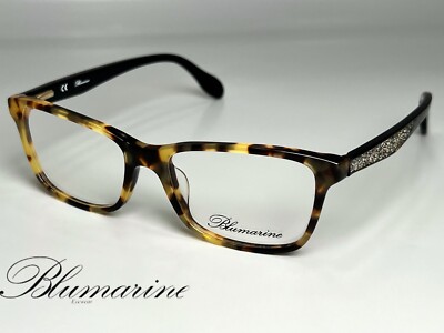 Blumarine Eyeglasses VBM694 0777 Acetate Square Havana Frame 52-135 Authentic