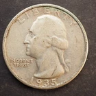 1935  **S**   WASHINGTON SILVER QUARTER  **NICE!** FREE SHIPPING! M5755
