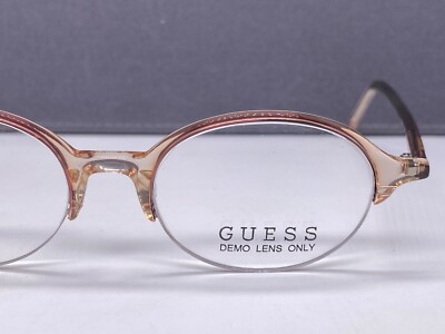 Guess Brille Damen Rund Oval Rosa Halbrand Kunststoff GU 464