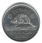 2020 Canadian Brilliant Uncirculated QEII & Beaver First Strike Five Cent Nickel