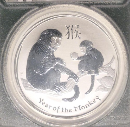 2016 PCGS MS70 Australian Year of the Monkey 1oz .999 Fine Silver $1, David Hall - Picture 3 of 8