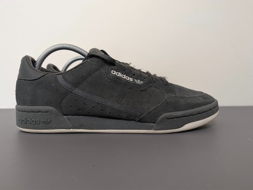 Adidas Continental 80 Gris Gamuza Entrenadores Reino Unido 9 EUR 43,3