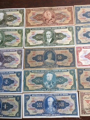Lote de 15 billetes de papel moneda de Brasil Cruzeiros 018797 - Imagen 3 de 8